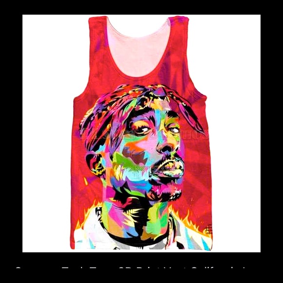 Tops - 2PAC 3D print tank top
